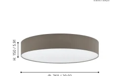 Pasteri Plafond 76cm Taupe