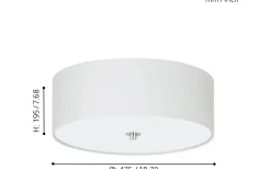 Pasteri Plafond Ø47,5cm Vit
