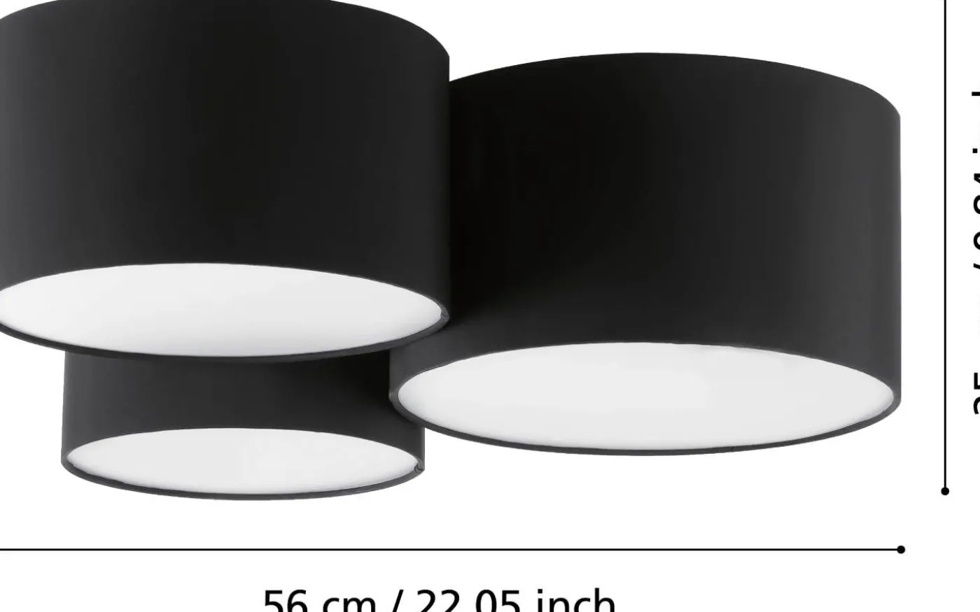 Pastore Plafond 61cm Svart