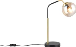 Paxton Skrivbordslampa E27 matt svart/guld