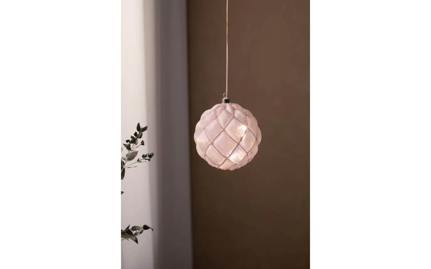 Pearl Batteridriven Dekoration 15cm Rosa