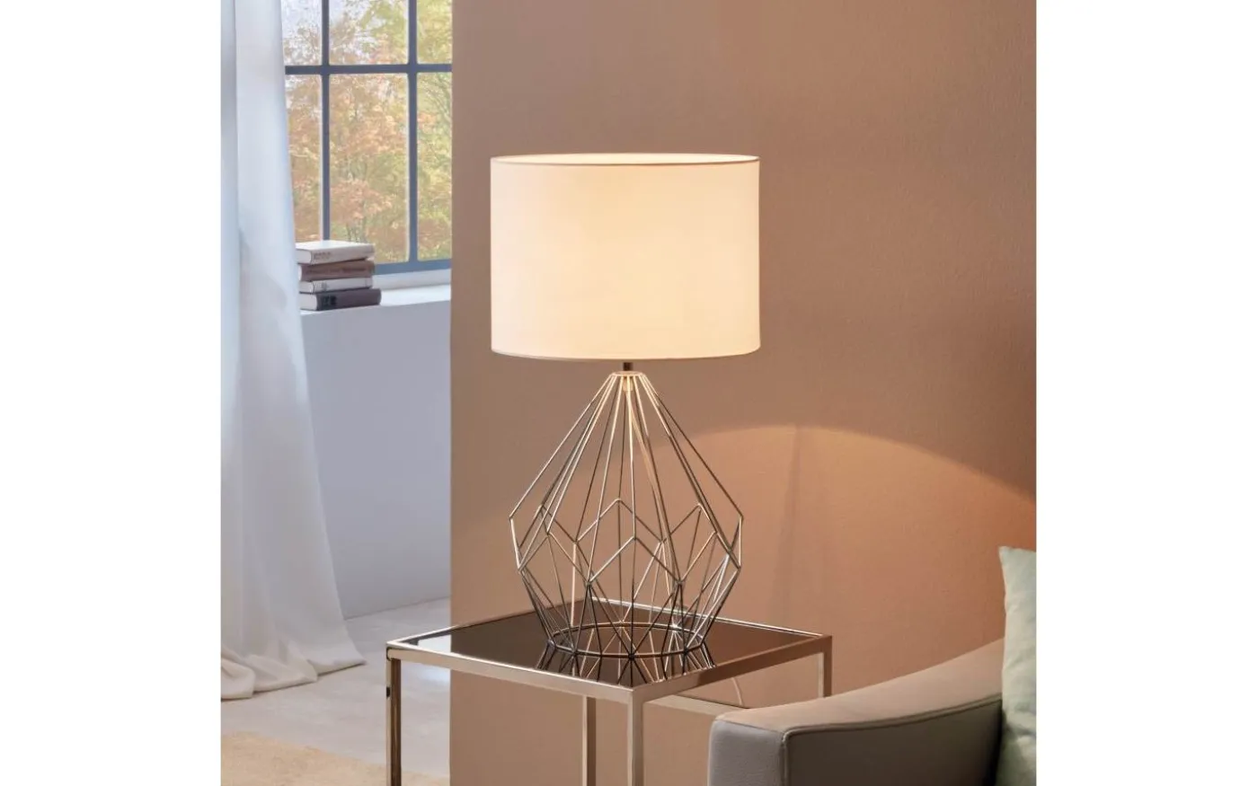 Pedregal Bordslampa 65cm Krom/Vit