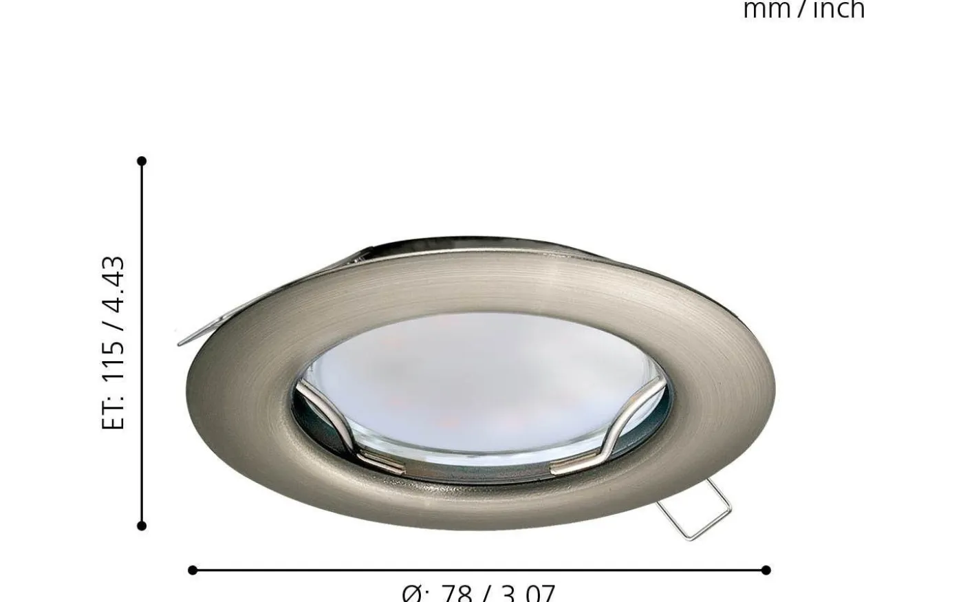 Peneto Spotlight 3-Pack GU10 LED 3000K 3x2,8W Nickel