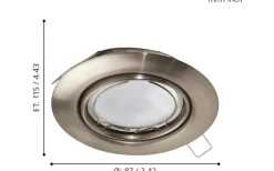 Peneto Spotlight 3-Pack GU10 LED 3000K 3x4,6W Nickel