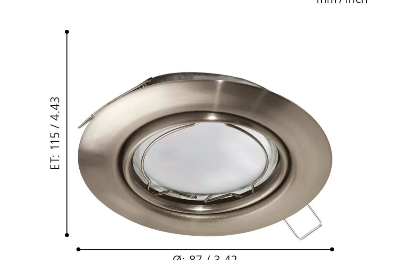Peneto Spotlight 3-Pack GU10 LED 3000K 3x4,6W Nickel
