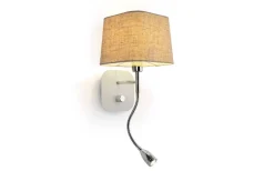 Perth Sänglampa Beige/Krom