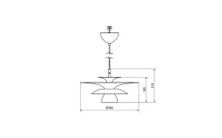 Picasso Taklampa 38cm Mattsvart
