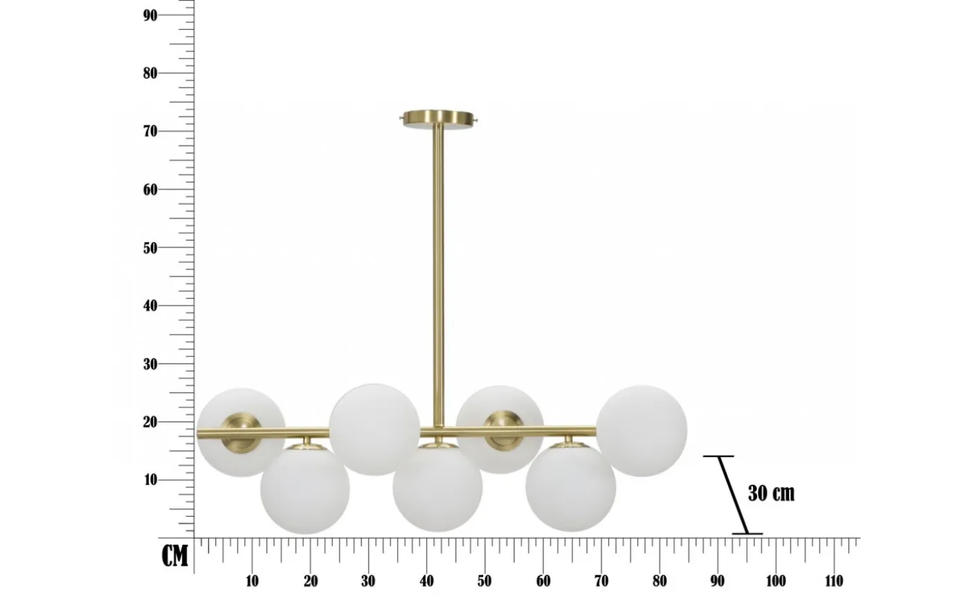 Piccolo Taklampa 81cm Guld