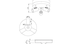 Pilot Takspotlight 25cm 3L Svart