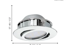 Pineda Spotlight LED 3000K 4,9W Krom
