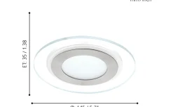 Pineda Spotlight LED 3000K 11W Nickel/Vit