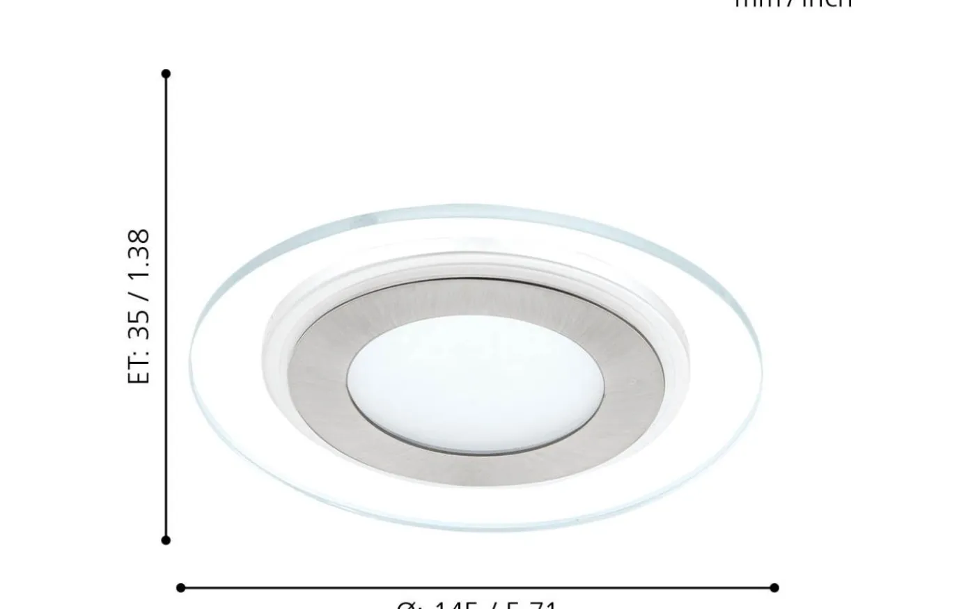 Pineda Spotlight LED 3000K 11W Nickel/Vit