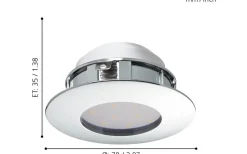 Pineda Spotlight 3-Pack LED 3000K 3x4,9W Krom IP44