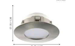 Pineda Spotlight 3-Pack LED 3000K 3x4,9W Nickel IP44