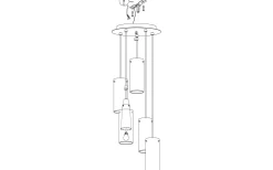 Pinto Taklampa 50cm Krom