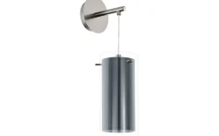 Pinto Textil Vägglampa Nickel/Grå