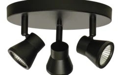 Pluto Takspotlight 20cm LED 3x5W 3000K Svart