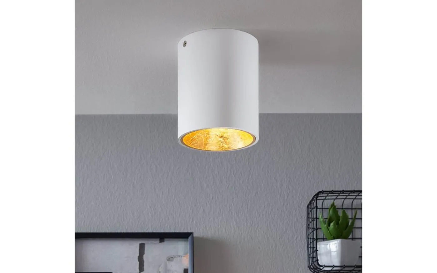 Polasso Takspotlight Ø10cm LED 3000K 3,3W Vit/Guld
