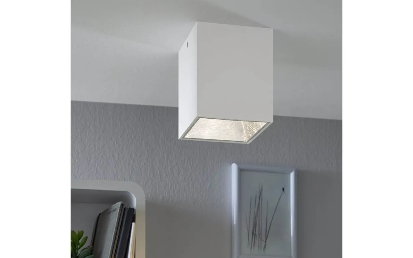 Polasso Takspotlight 10x10cm LED 3000K 3,3W Vit/Silver
