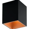 Polasso Takspotlight 10x10cm LED 3000K 3,3W Svart/Koppar