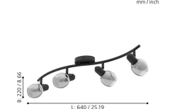 Pollica Takspotlight 64cm Svart