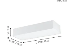 Posaderra Plafond 75cm Vit