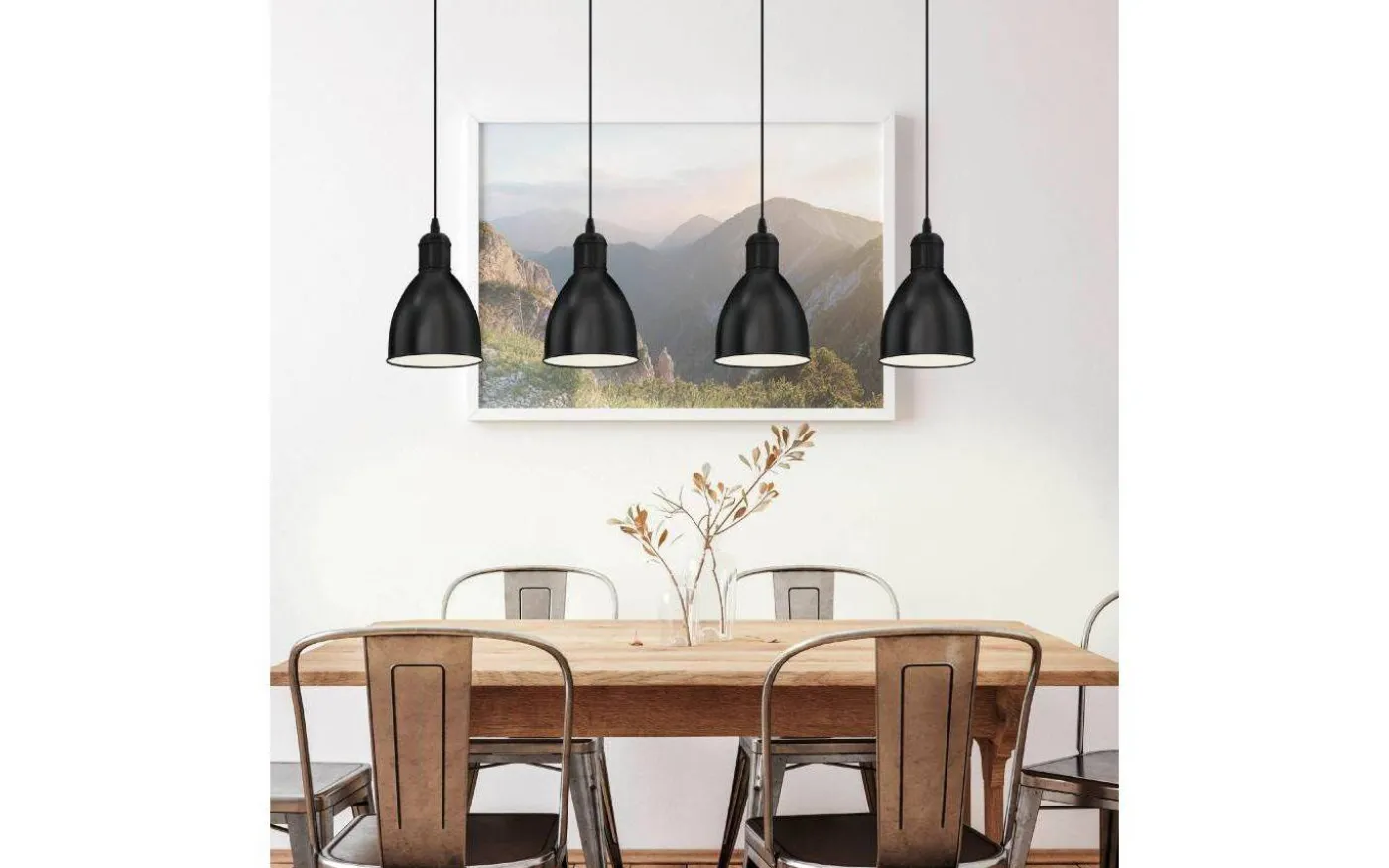 Priddy Taklampa 98cm 4L Svart