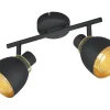 Punch Spotlight 2-delad E14 matt svart/guld