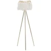 Quinto Golvlampa Fjäderställ 147cm Vit/Guld