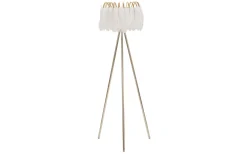 Quinto Golvlampa Fjäderställ 147cm Vit/Guld