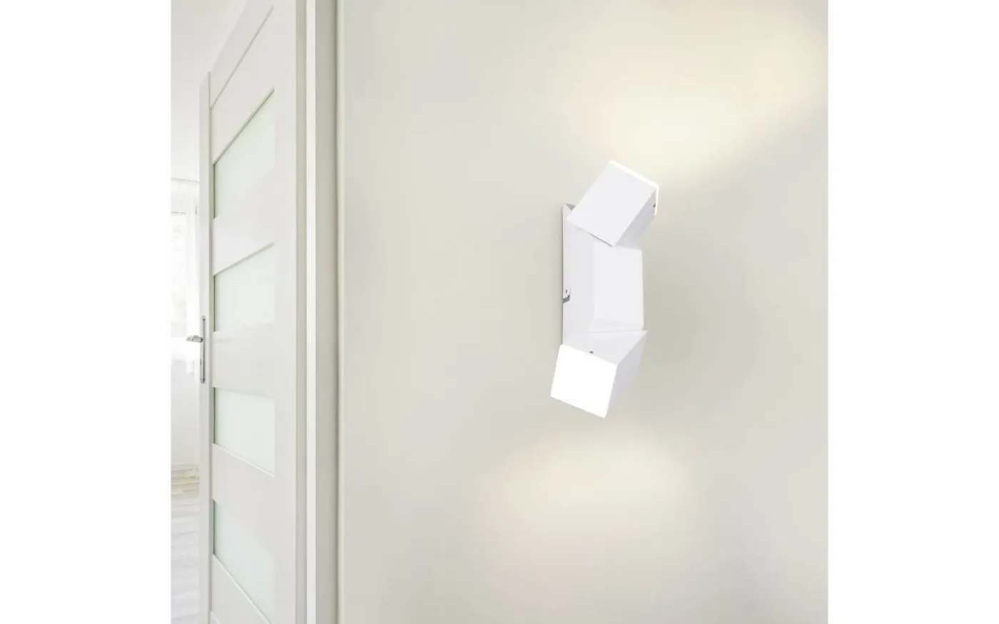 Raglan Vägglampa LED 2-delad mattvit