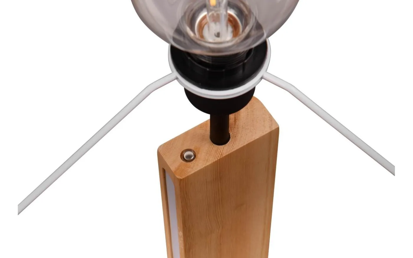 Rahul Golvlampa LED + E27 trä/svart