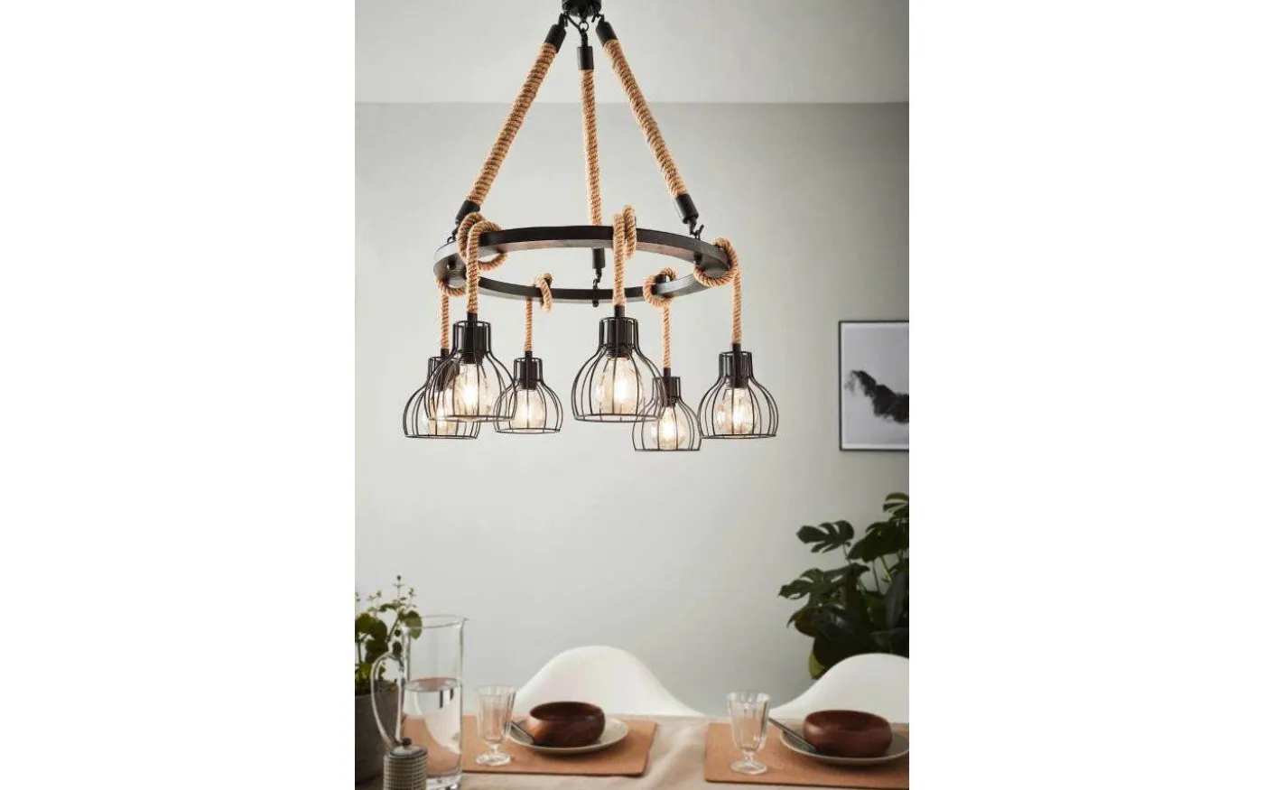 Rampside Taklampa 76cm 6L Svart/Brun