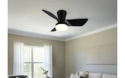 Randers Takfläkt 76cm LED mattsvart