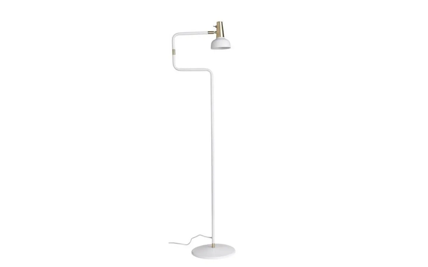 Ray Golvlampa 127cm Vit/Mässing