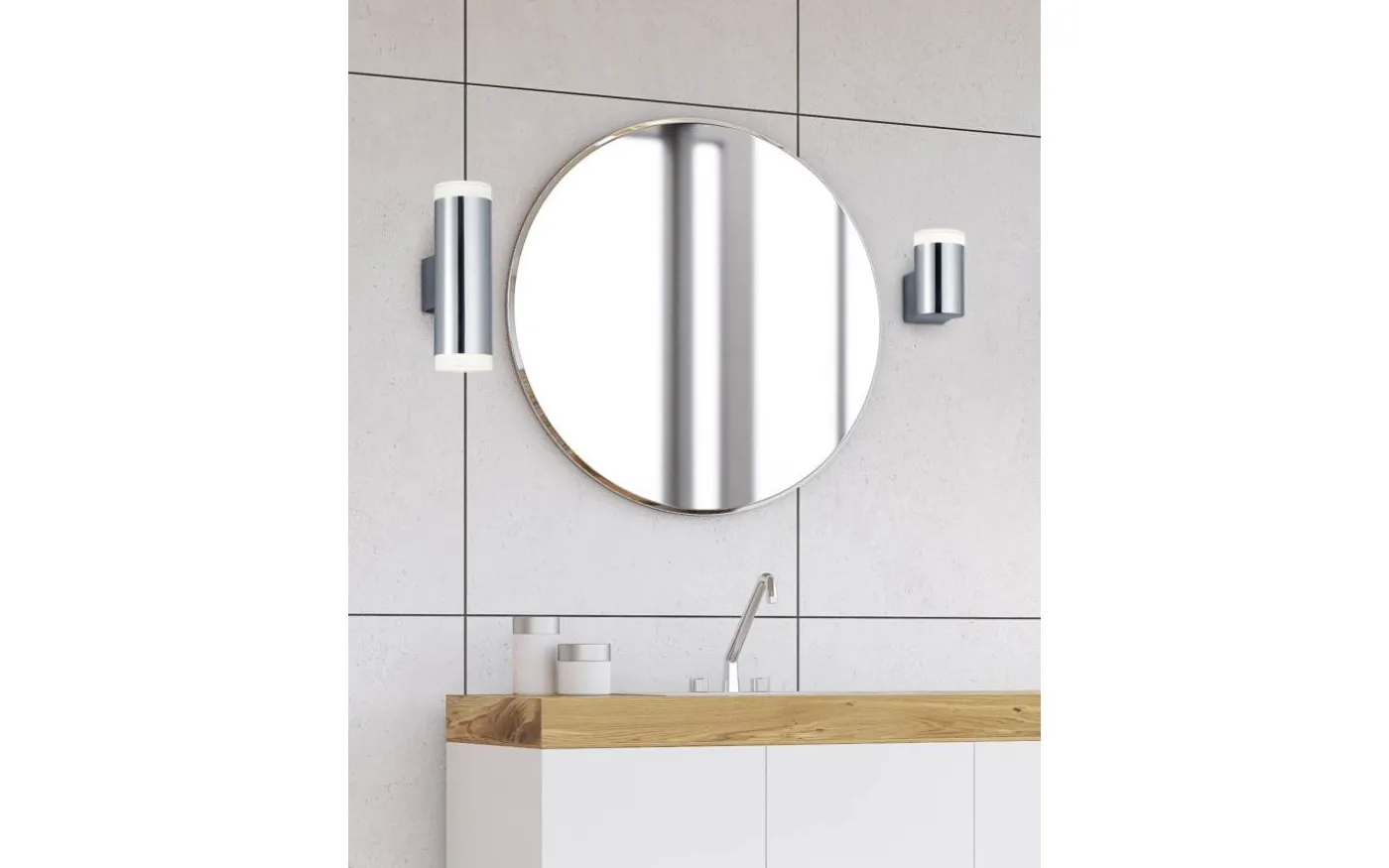 Ray H2O Vägglampa LED 2-delad krom IP44