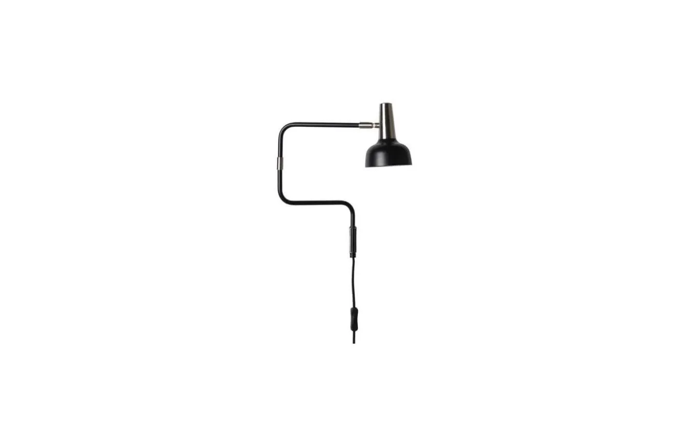 Ray Vägglampa Svart/nickel