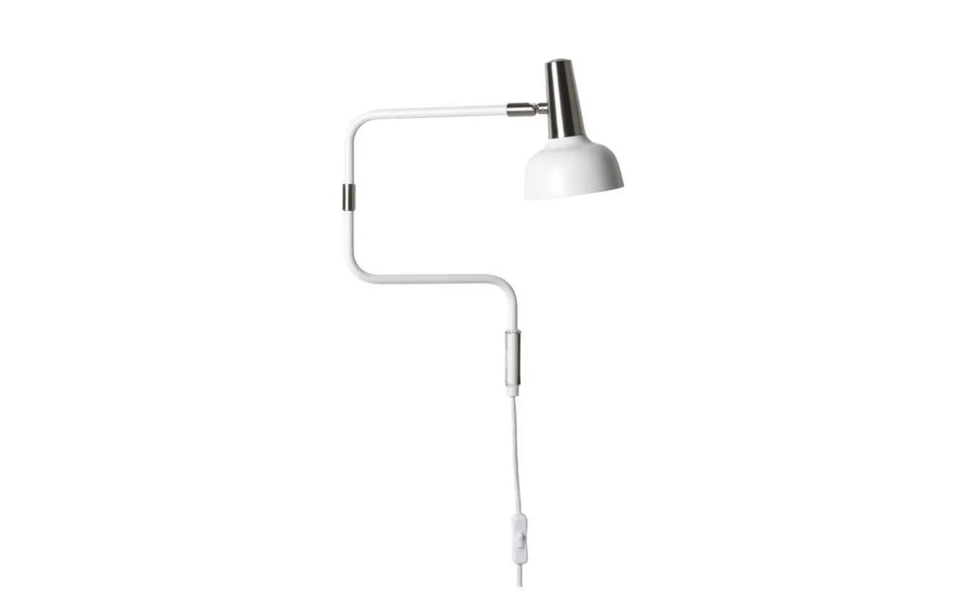 Ray Vägglampa Vit/Nickel