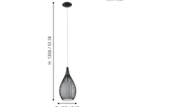 Razoni Fönsterlampa 19cm Svart