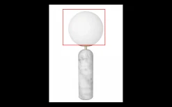 Reservglas till Torrano Bordslampa Ø20cm Vit/Mässing