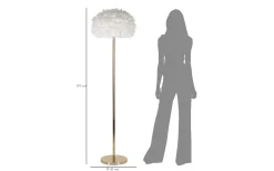 Rhythm Golvlampa Fjädrar 170cm Vit