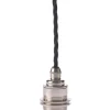 Ringupphäng U18 Svart kabel, Nickel