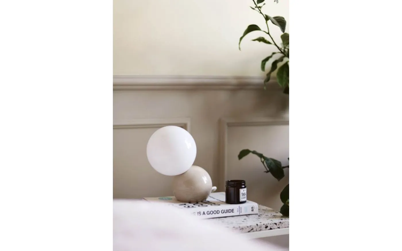 Ripley Bordslampa/Vägglampa 17cm Beige