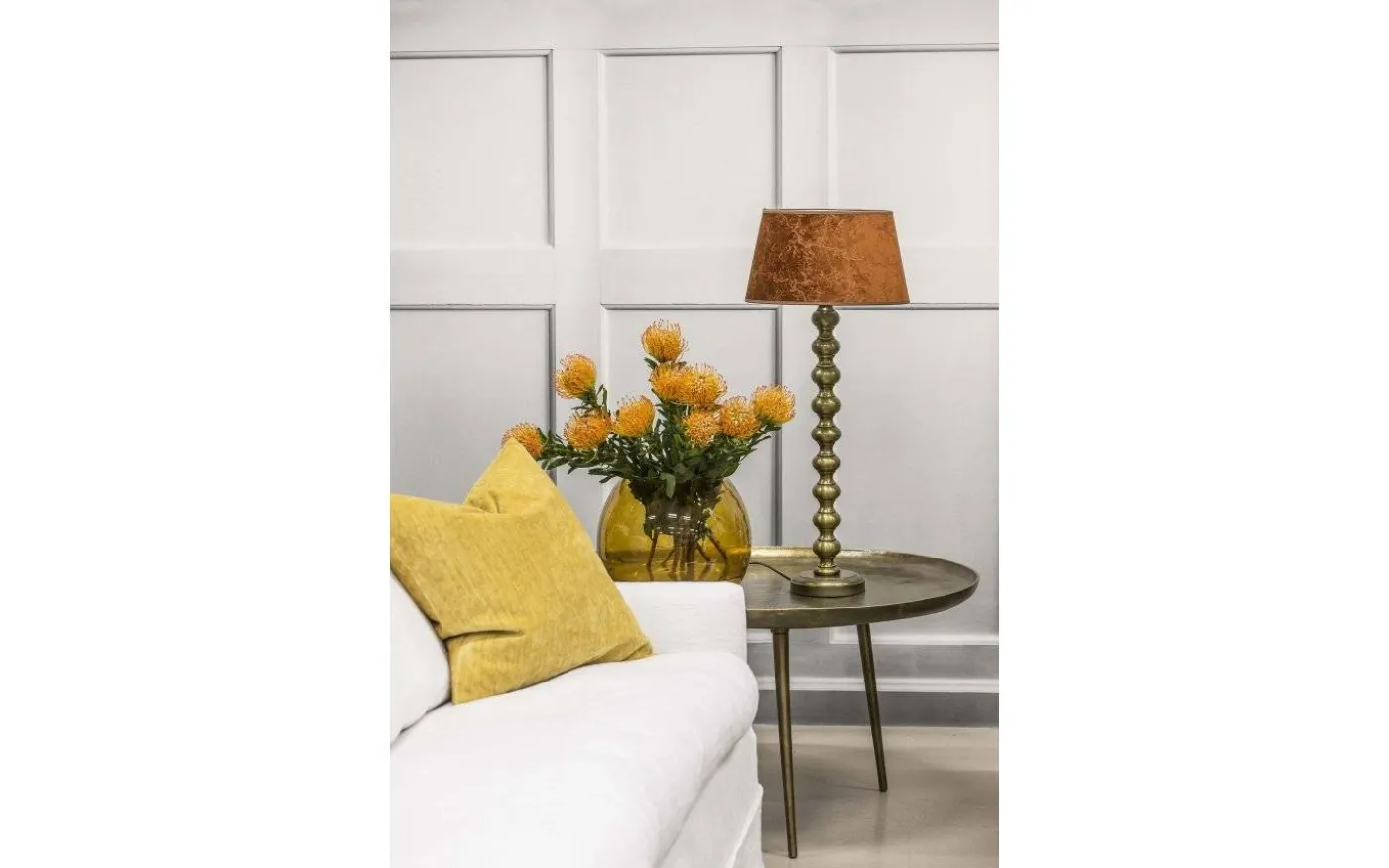 Ritz Lampfot 64 cm Antik Mässing