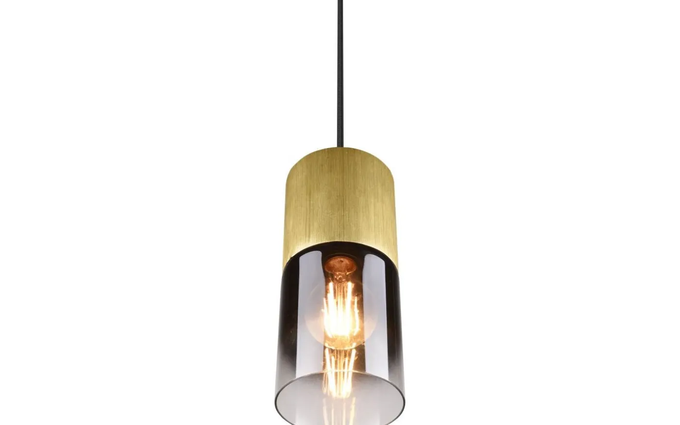 Robin Fönsterlampa 10cm E27 matt mässing/rökfärgad