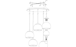 Rocamar Taklampa 59cm Koppar