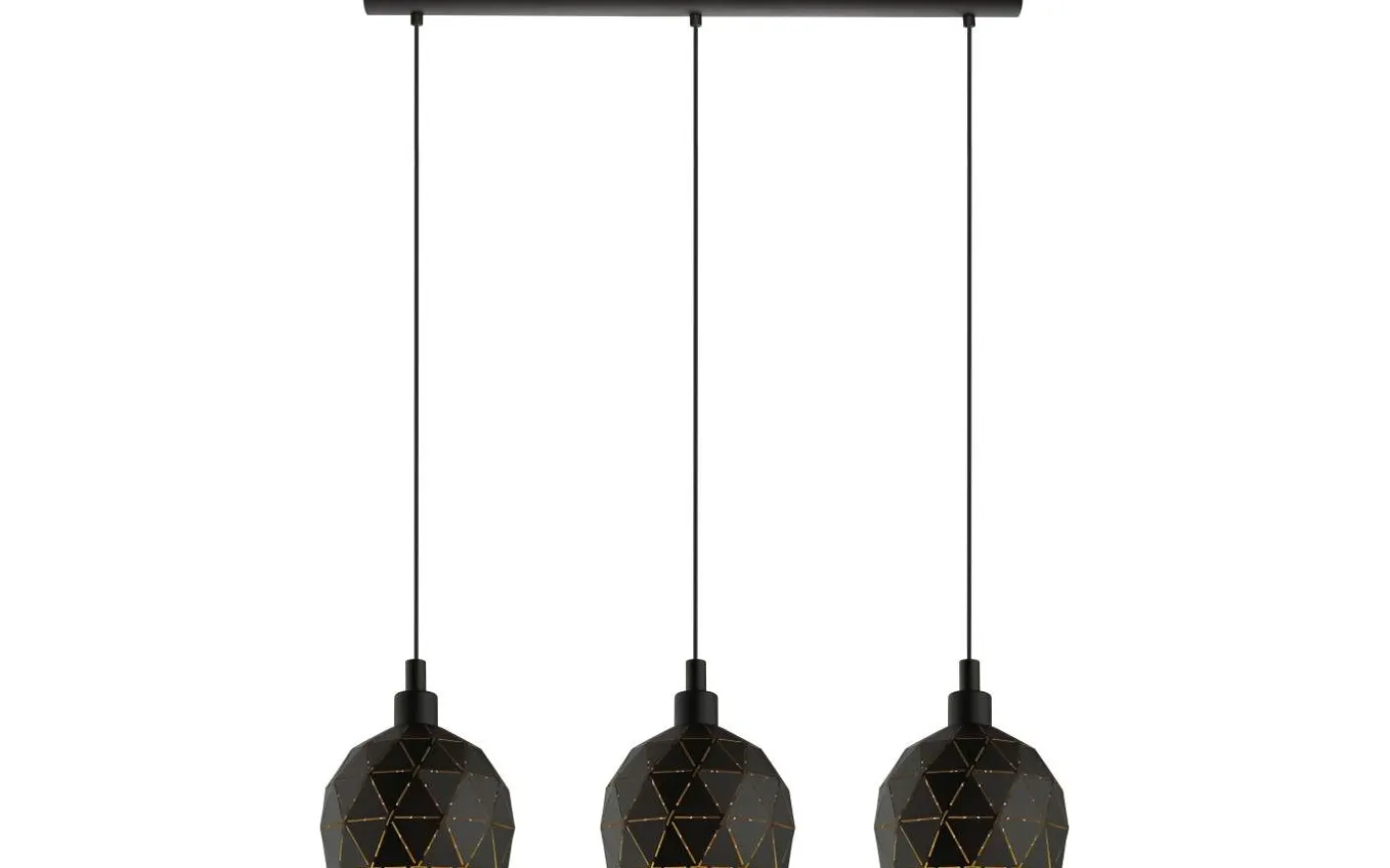 Roccaforte Taklampa 75cm Svart/Guld