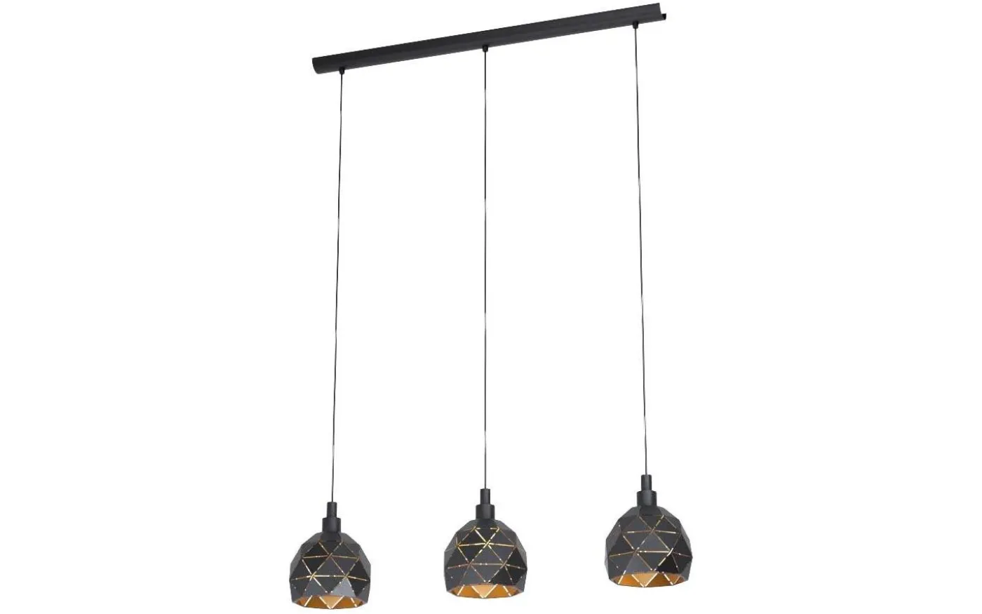 Roccaforte Taklampa 75cm Svart/Guld