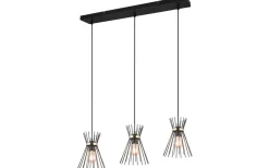 Rod Taklampa 3-delat E27 svart/guld