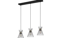Rod Taklampa 3-delat E27 svart/guld